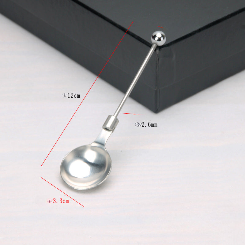 Wholesale Beadable Utensils DIY Stainless Steel Sugar Tea Spoon Spoon Fork Cutlery